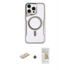 MARSİLYAN™- iPhone 11 Pro Max Kılıf Yadigar Klasik Özel Seri - Siyah Mat Seramik Nano Ekran Koruyucu + Renkli Kamera Lens Koruma Cam - MI