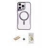 MARSİLYAN™- iPhone 11 Pro Max Kılıf Yadigar Klasik Özel Seri - Siyah Mat Seramik Nano Ekran Koruyucu + Renkli Kamera Lens Koruma Cam - TU