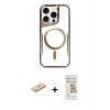MARSİLYAN™- iPhone 11 Pro Max Kılıf Yadigar Klasik Özel Seri - Siyah Mat Seramik Nano Ekran Koruyucu + Renkli Kamera Lens Koruma Cam - MI