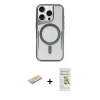 MARSİLYAN™- iPhone 11 Pro Max Kılıf Yadigar Klasik Özel Seri - Siyah Mat Seramik Nano Ekran Koruyucu + Renkli Kamera Lens Koruma Cam - SI