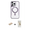 MARSİLYAN™- iPhone 11 Pro Max Kılıf Yadigar Klasik Özel Seri - Siyah Mat Seramik Nano Ekran Koruyucu + Renkli Kamera Lens Koruma Cam - SI