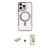 MARSİLYAN™- iPhone 11 Pro Max Kılıf Yadigar Klasik Özel Seri - Siyah Mat Seramik Nano Ekran Koruyucu + Renkli Kamera Lens Koruma Cam - TU