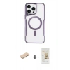 MARSİLYAN™- iPhone 11 Pro Max Kılıf Yadigar Klasik Özel Seri - Siyah Mat Seramik Nano Ekran Koruyucu + Renkli Kamera Lens Koruma Cam - MI