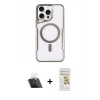MARSİLYAN™- iPhone 11 Pro Max Kılıf Yadigar Klasik Özel Seri - Siyah Mat Seramik Nano Ekran Koruyucu + Şeffaf Kamera Lens Koruma Cam