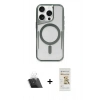 MARSİLYAN™- iPhone 11 Pro Max Kılıf Yadigar Klasik Özel Seri - Siyah Mat Seramik Nano Ekran Koruyucu + Şeffaf Kamera Lens Koruma Cam