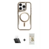 MARSİLYAN™- iPhone 11 Pro Max Kılıf Yadigar Klasik Özel Seri - Siyah Mat Seramik Nano Ekran Koruyucu + Şeffaf Kamera Lens Koruma Cam
