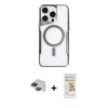 MARSİLYAN™- iPhone 11 Pro Max Kılıf Yadigar Klasik Özel Seri - Siyah Mat Seramik Nano Ekran Koruyucu + Pers Alüminyum Kamera Lens - SH