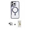 MARSİLYAN™- iPhone 11 Pro Max Kılıf Yadigar Klasik Özel Seri - Siyah Mat Seramik Nano Ekran Koruyucu + Pers Alüminyum Kamera Lens - SH