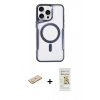 MARSİLYAN™- iPhone 11 Pro Max Kılıf Yadigar Klasik Özel Seri - Siyah Mat Seramik Nano Ekran Koruyucu + Renkli Kamera Lens Koruma Cam - YL