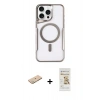MARSİLYAN™- iPhone 11 Pro Max Kılıf Yadigar Klasik Özel Seri - Siyah Mat Seramik Nano Ekran Koruyucu + Renkli Kamera Lens Koruma Cam - YL