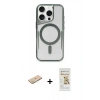 MARSİLYAN™- iPhone 11 Pro Max Kılıf Yadigar Klasik Özel Seri - Siyah Mat Seramik Nano Ekran Koruyucu + Renkli Kamera Lens Koruma Cam - YL