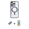 MARSİLYAN™- iPhone 11 Pro Max Kılıf Yadigar Klasik Özel Seri - Siyah Polymer Nano Ekran Koruyucu + Metal Kamera Lens Koruma Cam - AKYL