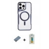 MARSİLYAN™- iPhone 11 Pro Max Kılıf Yadigar Klasik Özel Seri - Siyah Polymer Nano Ekran Koruyucu + Metal Kamera Lens Koruma Cam - GS