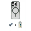 MARSİLYAN™- iPhone 11 Pro Max Kılıf Yadigar Klasik Özel Seri - Siyah Polymer Nano Ekran Koruyucu + Metal Kamera Lens Koruma Cam - GS