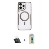 MARSİLYAN™- iPhone 11 Pro Max Kılıf Yadigar Klasik Özel Seri - Siyah Polymer Nano Ekran Koruyucu + Kamera Lens Koruma Cam - SF