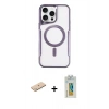 MARSİLYAN™- iPhone 11 Pro Max Kılıf Yadigar Klasik Özel Seri - Siyah Polymer Nano Ekran Koruyucu + Renkli Kamera Lens Koruma Cam - MI