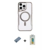 MARSİLYAN™- iPhone 11 Pro Max Kılıf Yadigar Klasik Özel Seri - Siyah Polymer Nano Ekran Koruyucu + Shine Kamera Lens Koruma Cam - MI