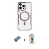 MARSİLYAN™- iPhone 11 Pro Max Kılıf Yadigar Klasik Özel Seri - Siyah Polymer Nano Ekran Koruyucu + Metal Kamera Lens Koruma Cam - MR