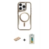 MARSİLYAN™- iPhone 11 Pro Max Kılıf Yadigar Klasik Özel Seri - Siyah Polymer Nano Ekran Koruyucu + Renkli Kamera Lens Koruma Cam - PE
