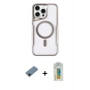 MARSİLYAN™- iPhone 11 Pro Max Kılıf Yadigar Klasik Özel Seri - Siyah Polymer Nano Ekran Koruyucu + Shine Kamera Lens Koruma Cam - SH