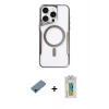 MARSİLYAN™- iPhone 11 Pro Max Kılıf Yadigar Klasik Özel Seri - Siyah Polymer Nano Ekran Koruyucu + Shine Kamera Lens Koruma Cam - GD