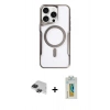 MARSİLYAN™- iPhone 11 Pro Max Kılıf Yadigar Klasik Özel Seri - Siyah Polymer Nano Ekran Koruyucu + Pers Alüminyum Kamera Lens - SH