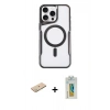 MARSİLYAN™- iPhone 11 Pro Max Kılıf Yadigar Klasik Özel Seri - Siyah Polymer Nano Ekran Koruyucu + Renkli Kamera Lens Koruma Cam - YL