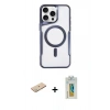 MARSİLYAN™- iPhone 11 Pro Max Kılıf Yadigar Klasik Özel Seri - Siyah Polymer Nano Ekran Koruyucu + Renkli Kamera Lens Koruma Cam - YL
