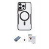 MARSİLYAN™- iPhone 11 Pro Max Kılıf Yadigar Klasik Özel Seri - Siyah Seramik Nano Ekran Koruyucu + Shine Kamera Lens Koruma Cam - GI
