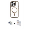 MARSİLYAN™- iPhone 11 Pro Max Kılıf Yadigar Klasik Özel Seri - Siyah Seramik Nano Ekran Koruyucu + Lacivert Pers Alüminyum Kamera Lens