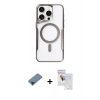 MARSİLYAN™- iPhone 11 Pro Max Kılıf Yadigar Klasik Özel Seri - Siyah Seramik Nano Ekran Koruyucu + Metal Kamera Lens Koruma Cam - MI