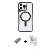 MARSİLYAN™- iPhone 11 Pro Max Kılıf Yadigar Klasik Özel Seri - Siyah Seramik Nano Ekran Koruyucu + Metal Kamera Lens Koruma Cam - AKYL