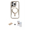 MARSİLYAN™- iPhone 11 Pro Max Kılıf Yadigar Klasik Özel Seri - Siyah Seramik Nano Ekran Koruyucu + Renkli Kamera Lens Koruma Cam - PE