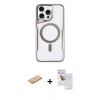 MARSİLYAN™- iPhone 11 Pro Max Kılıf Yadigar Klasik Özel Seri - Siyah Seramik Nano Ekran Koruyucu + Renkli Kamera Lens Koruma Cam - PE