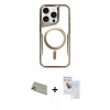 MARSİLYAN™- iPhone 11 Pro Max Kılıf Yadigar Klasik Özel Seri - Siyah Seramik Nano Ekran Koruyucu + Rainbow Kamera Lens Koruma Cam - GD