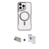 MARSİLYAN™- iPhone 11 Pro Max Kılıf Yadigar Klasik Özel Seri - Siyah Seramik Nano Ekran Koruyucu + Rainbow Kamera Lens Koruma Cam - GD