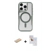 MARSİLYAN™- iPhone 11 Pro Max Kılıf Yadigar Klasik Özel Seri - Siyah Seramik Nano Ekran Koruyucu + Renkli Kamera Lens Koruma Cam - SI
