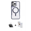 MARSİLYAN™- iPhone 11 Pro Max Kılıf Yadigar Klasik Özel Seri - Siyah Seramik Nano Ekran Koruyucu + Şeffaf Kamera Lens Koruma Cam