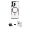 MARSİLYAN™- iPhone 11 Pro Max Kılıf Yadigar Klasik Özel Seri - Siyah Seramik Nano Ekran Koruyucu + Şeffaf Kamera Lens Koruma Cam