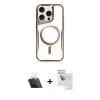 MARSİLYAN™- iPhone 11 Pro Max Kılıf Yadigar Klasik Özel Seri - Siyah Seramik Nano Ekran Koruyucu + Şeffaf Kamera Lens Koruma Cam