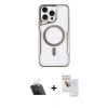 MARSİLYAN™- iPhone 11 Pro Max Kılıf Yadigar Klasik Özel Seri - Siyah Seramik Nano Ekran Koruyucu + Şeffaf Kamera Lens Koruma Cam