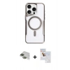 MARSİLYAN™- iPhone 11 Pro Max Kılıf Yadigar Klasik Özel Seri - Siyah Seramik Nano Ekran Koruyucu + Yeşil Pers Alüminyum Kamera Lens