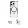 MARSİLYAN™- iPhone 11 Pro Max Kılıf Yadigar Klasik Özel Seri - Siyah Seramik Nano Ekran Koruyucu + Yeşil Pers Alüminyum Kamera Lens