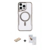 MARSİLYAN™- iPhone 11 Pro Max Kılıf Yadigar Klasik Özel Seri - Siyah Seramik Nano Ekran Koruyucu + Renkli Kamera Lens Koruma Cam - YL