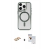 MARSİLYAN™- iPhone 11 Pro Max Kılıf Yadigar Klasik Özel Seri - Siyah Seramik Nano Ekran Koruyucu + Renkli Kamera Lens Koruma Cam - YL