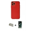 MARSİLYAN™- iPhone 11 Pro Max Kılıf Yadigar Klasik - Şeffaf 360 Full Body Arka Koruyucu + Gold Rainbow Kamera Lens Koruma Cam