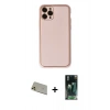 MARSİLYAN™- iPhone 11 Pro Max Kılıf Yadigar Klasik - Şeffaf 360 Full Body Arka Koruyucu + Gold Rainbow Kamera Lens Koruma Cam