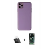 MARSİLYAN™- iPhone 11 Pro Max Kılıf Yadigar Klasik - Şeffaf 360 Full Body Arka Koruyucu + Kamera Lens Koruma Cam - SF