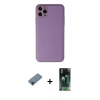 MARSİLYAN™- iPhone 11 Pro Max Kılıf Yadigar Klasik - Şeffaf 360 Full Body Arka Koruyucu + Metal Kamera Lens Koruma Cam - MI