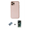 MARSİLYAN™- iPhone 11 Pro Max Kılıf Yadigar Klasik - Şeffaf 360 Full Body Arka Koruyucu + Metal Kamera Lens Koruma Cam - MI